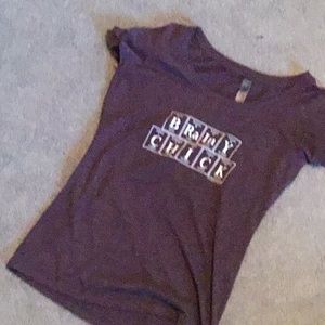 Graphic purple tee shirt